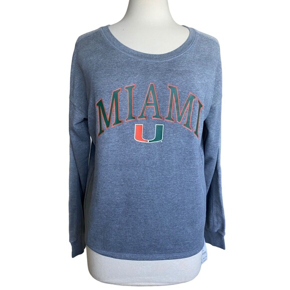 Captivating Women's Miami University Gray Pullover Size M NEW - Picture 1 of 6